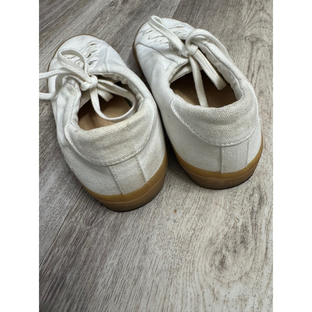 Madewell Sidewalk‎ Low Top Sneakers White Canvas Gum Sole Women's Size 7.5 - Picture 4 of 6